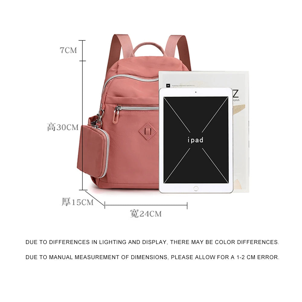 Large capacity backpack for women, fashionable and trendy Korean version backpack, waterproof travel bag, backpack