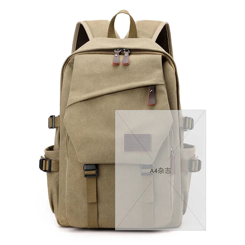 New men's high quality backpack men large-capacity outdoor travel backpack retro style canvas daily casual backpack schoolbag