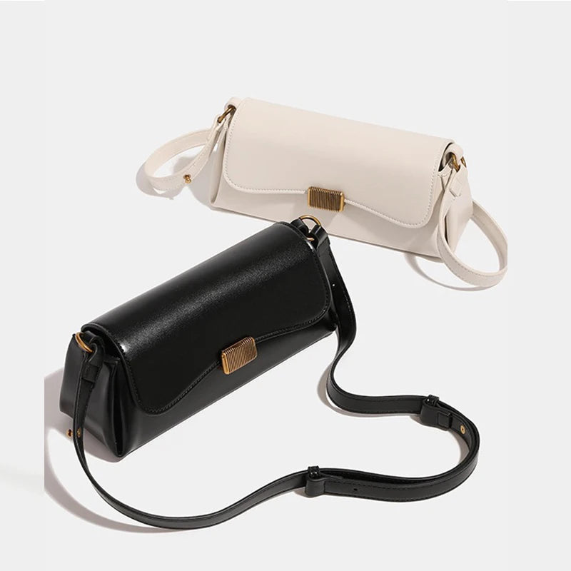 Fashion Retro Women's Shoulder Bags Simple Solid Colour Handbag Vintage Underarm Bag Female Small Square Handbags