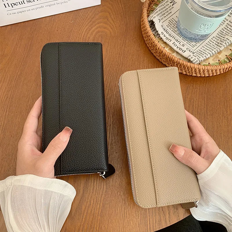 Long Zipper Wallet for Women pu Leather Large Capacity Credit Card Holder Wallets with Coin Pouch Money Pockets ladies wallets
