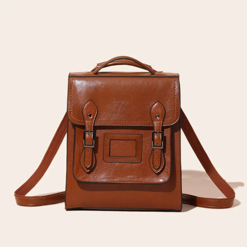 Backpack fashion new leather women's bag fashion oil wax cowhide women's backpack backpack backpack