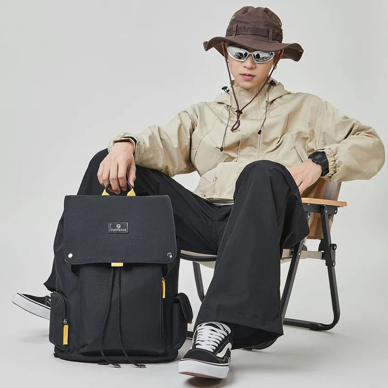 Canvas Men's Computer Backpack high Quality schoolbag large-capacity travel Commuting backpack for college student