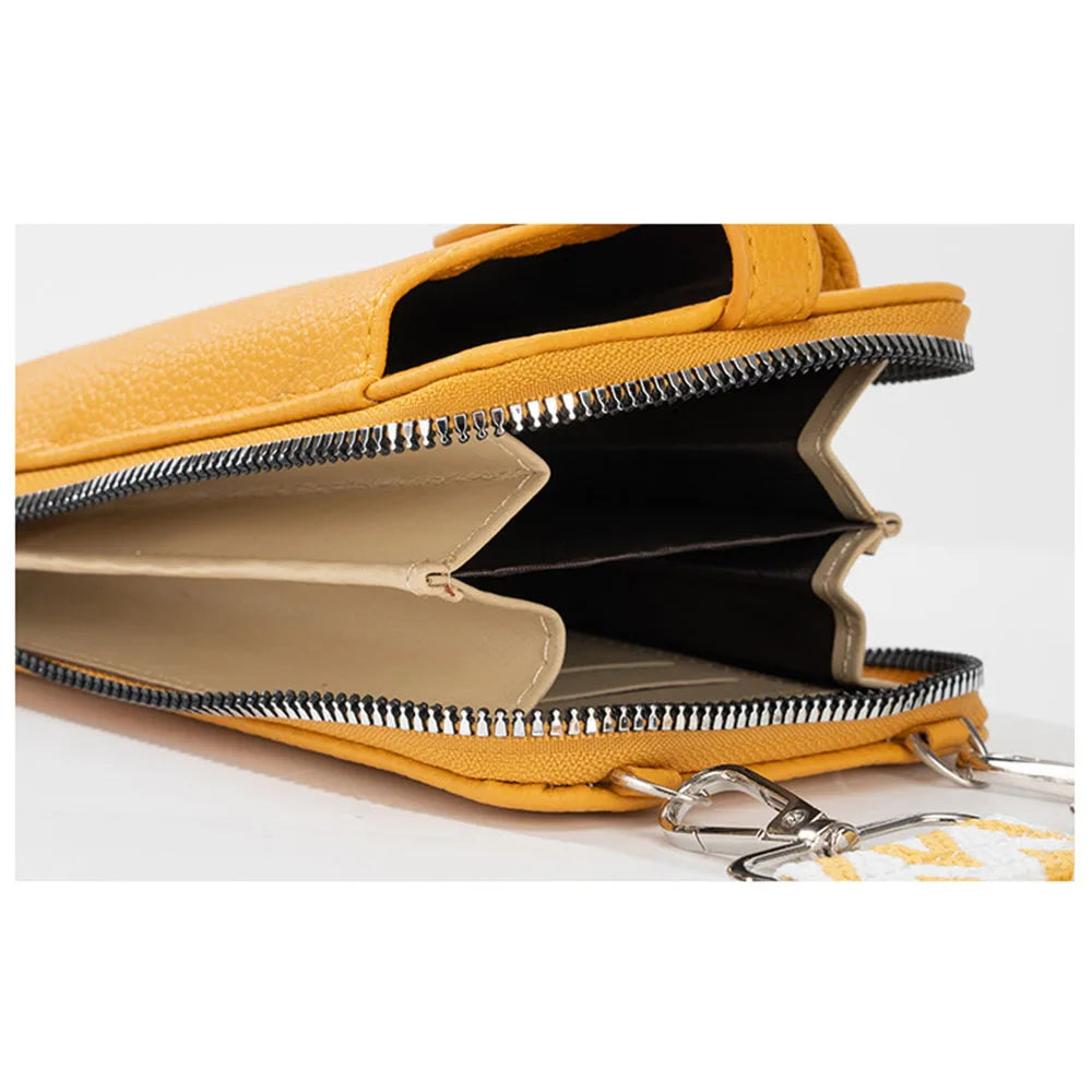 Mobile Phone Bag WOMEN'S Crossbody Mini Bag New Fashion Coin Bag Neck Hanging Running Cover Soft Leather Wallets