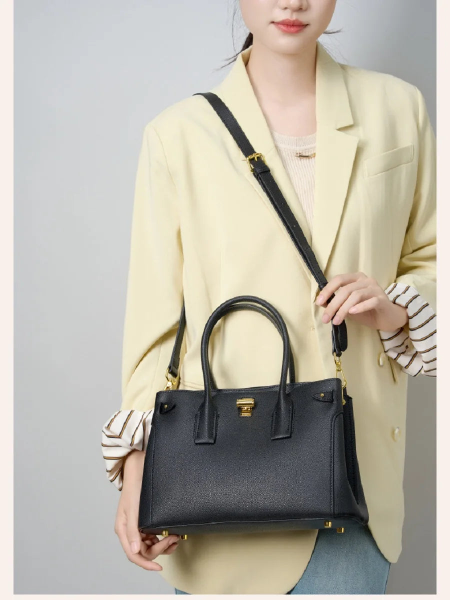Genuine Leather Women's Crossbody Bag High Quality Cowhide for Versatile Handbag large-capacity shoulder bag for women Commuting