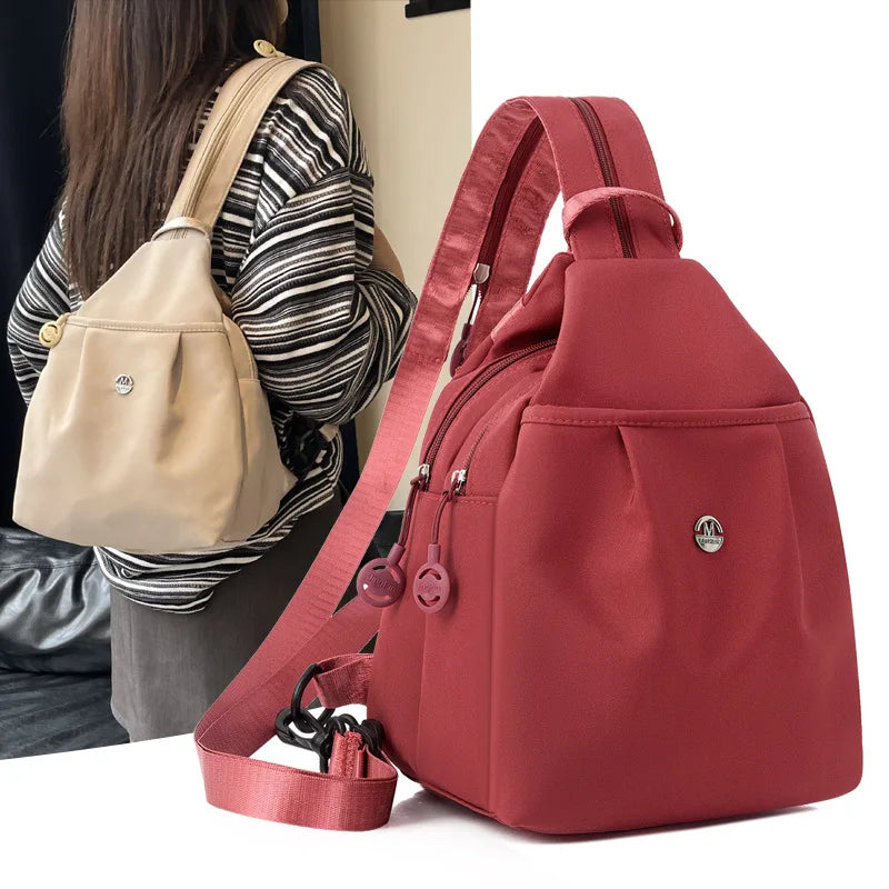 2025 new mini shoulder bag for women daily versatile anti-theft women's chest bag fashion Oxford fabric casual small backpack