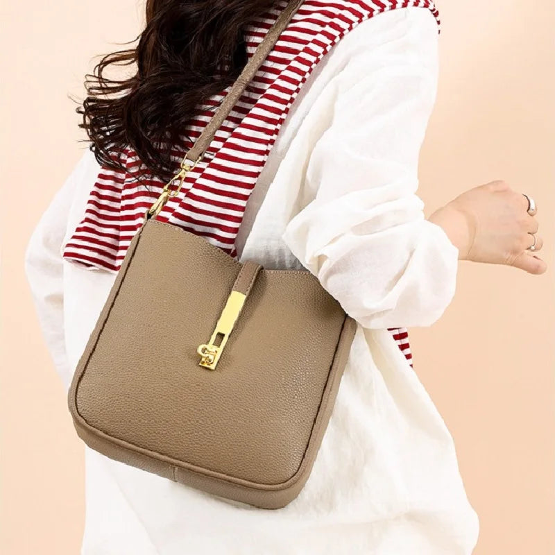 2025 new genuine leather Women's Crossbody Bag High Quality Handbag Fashion Underarm Bag French Versatile Shoulder Bag