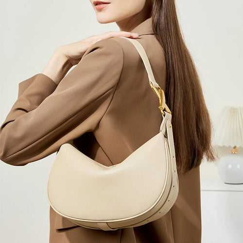 100% genuine leather women's bag designer creates luxury shoulder bag, fashionable new crossbody bag, commuting handbag