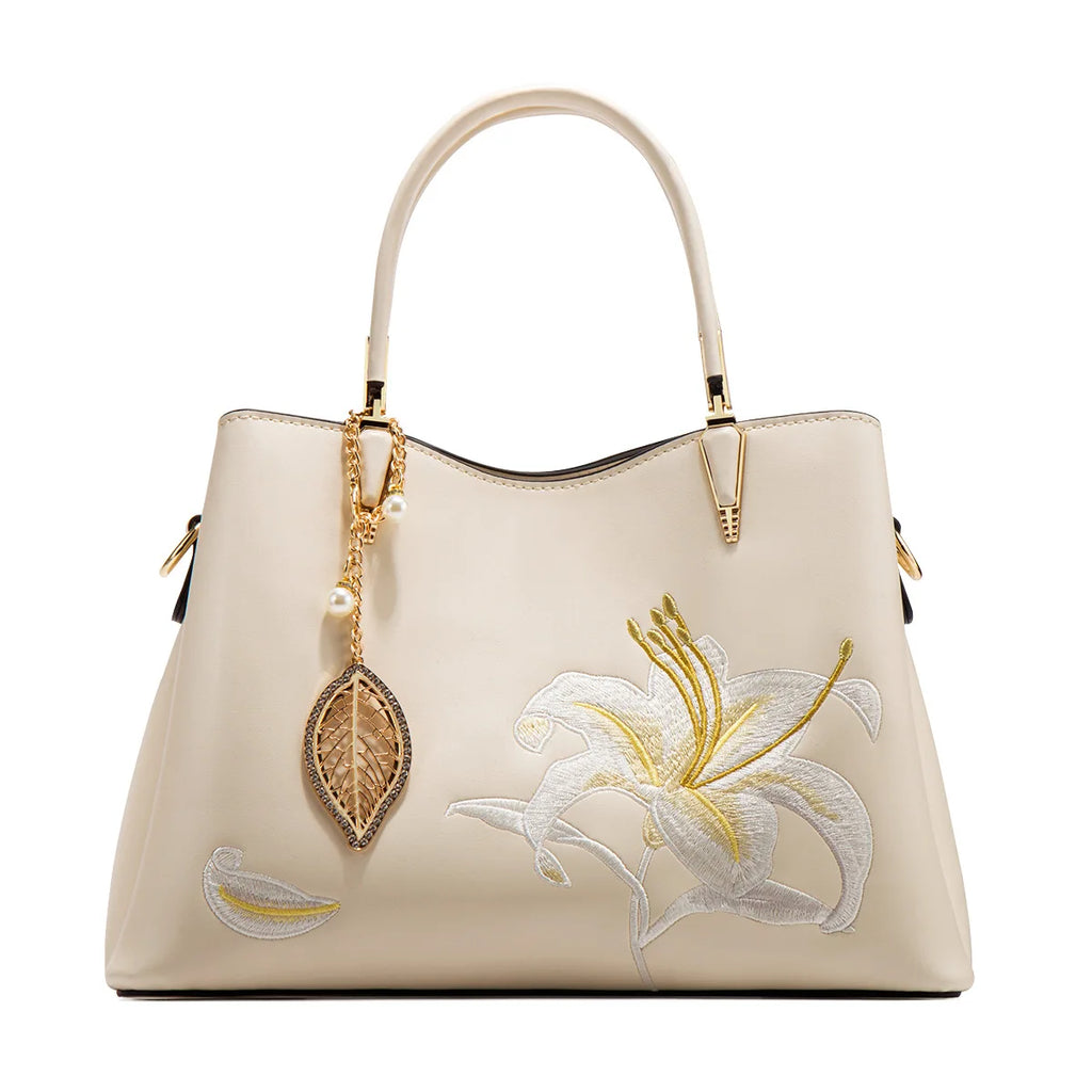 2025 New Embroidered Chinese style Large Capacity Handheld Women's Bag High Quality Ladies' Shoulder crossbody bag Elegant Tote