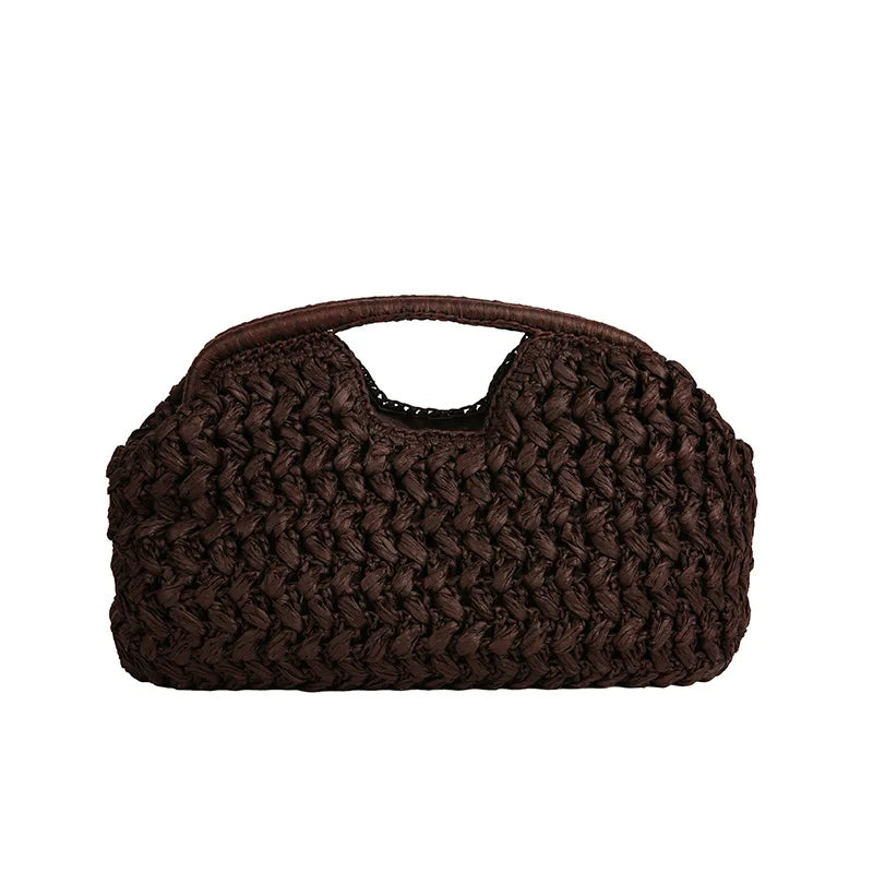 Faionable Artistic Handmade woven handbag for women in summer 2025, new high-end texture and stylish beach vacation handbag