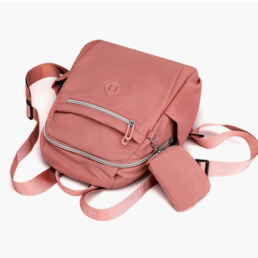 Large capacity backpack for women, fashionable and trendy Korean version backpack, waterproof travel bag, backpack