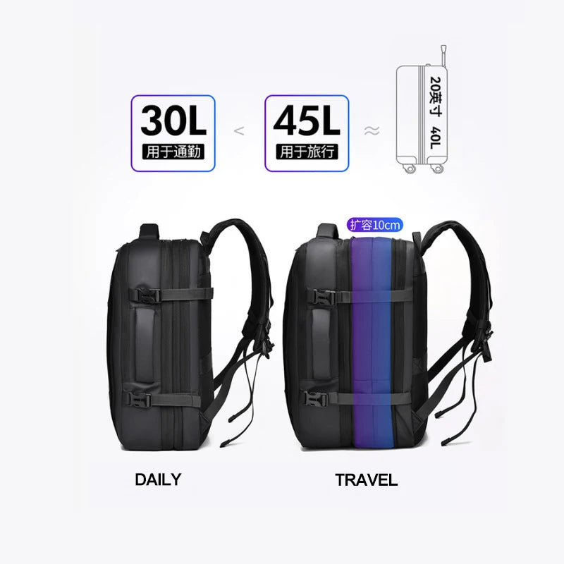 UNISEX high-end multifunctional expandable backpacks outdoor business Luggage bags backpack large capacity Waterproof rucksack