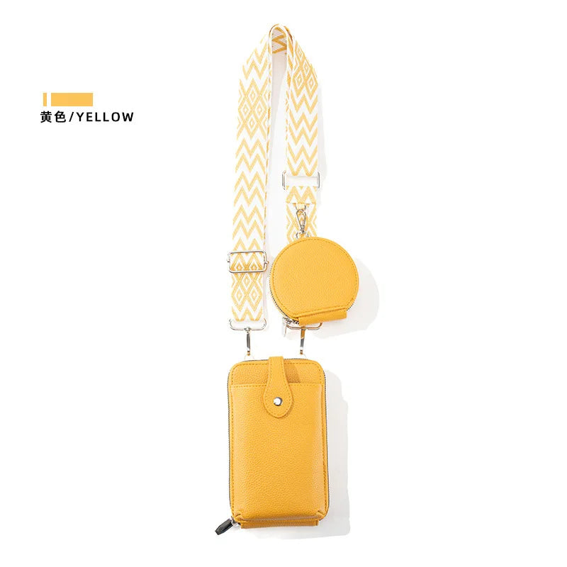 Mobile Phone Bag WOMEN'S Crossbody Mini Bag New Fashion Coin Bag Neck Hanging Running Cover Soft Leather Wallets