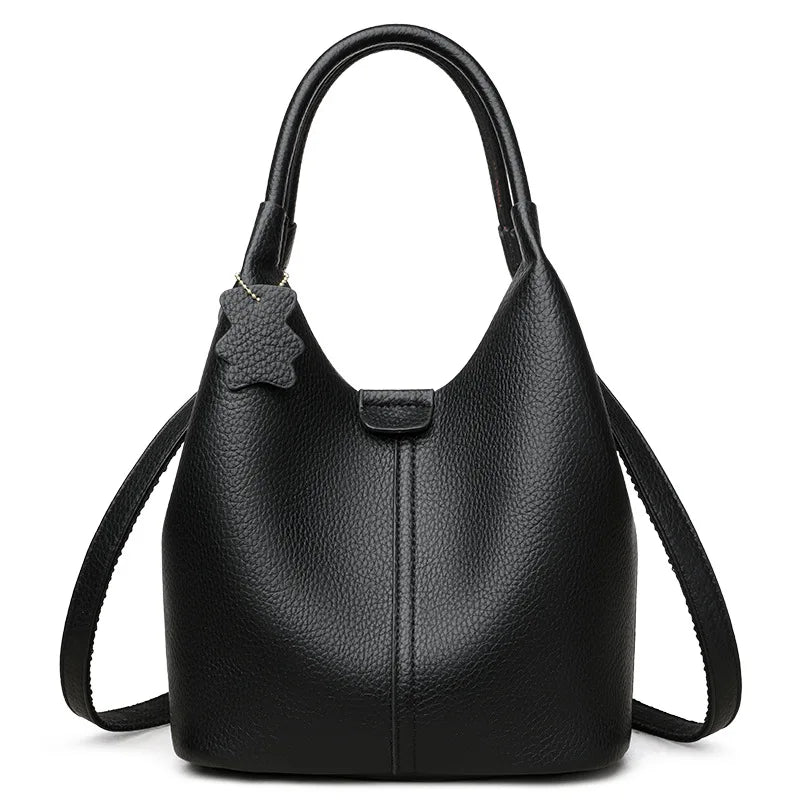 2025 French Women's Handbag PU Leather Shoulder Bag Casual Versatile Tote Bag Soft Leather Stylish Crossbody Bag For Women