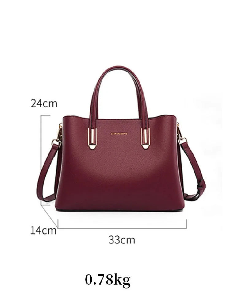 New Large-capacity Women's Single-Shoulder Handbag Women Elegant Soft PU Leather Mom Bag Fashion Daily Commuting Handbag