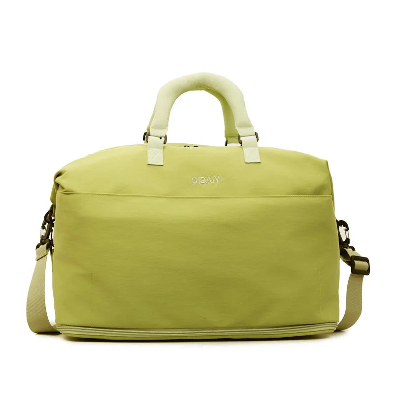 Canvas sports bag 2025 new large capacity fitness bags dry wet separation expandable handbag short distance travel tote women's