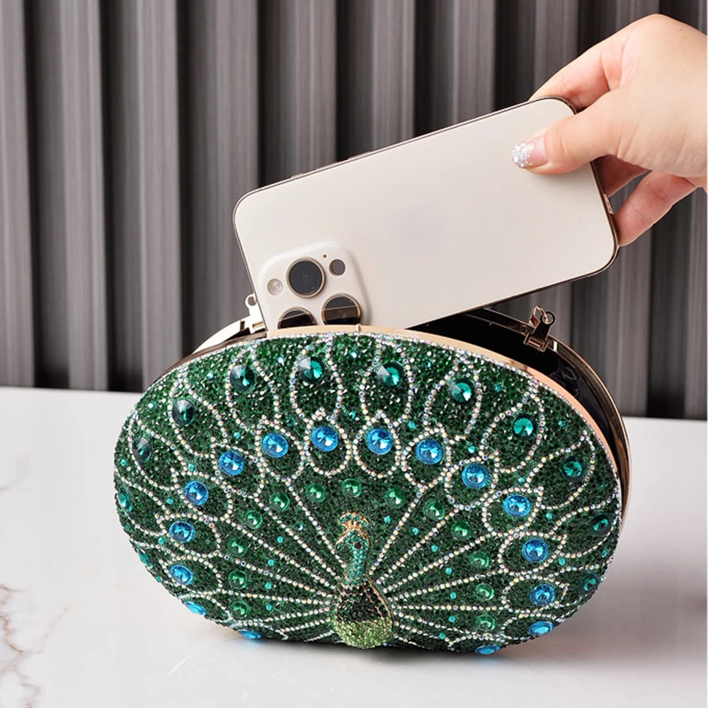 New Diamond Banquet Bag European Retro Style Party handbag Black High end Dress Bags Women Luxury Clutch Shoulder bag