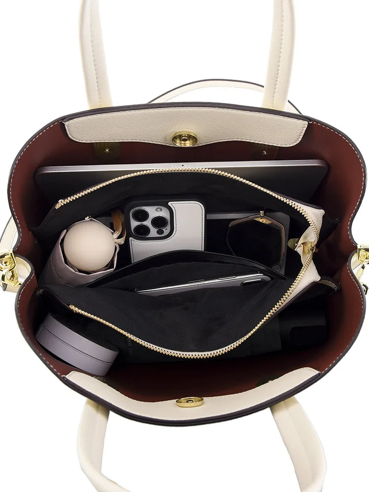 New Large-capacity Women's Single-Shoulder Handbag Women Elegant Soft PU Leather Mom Bag Fashion Daily Commuting Handbag