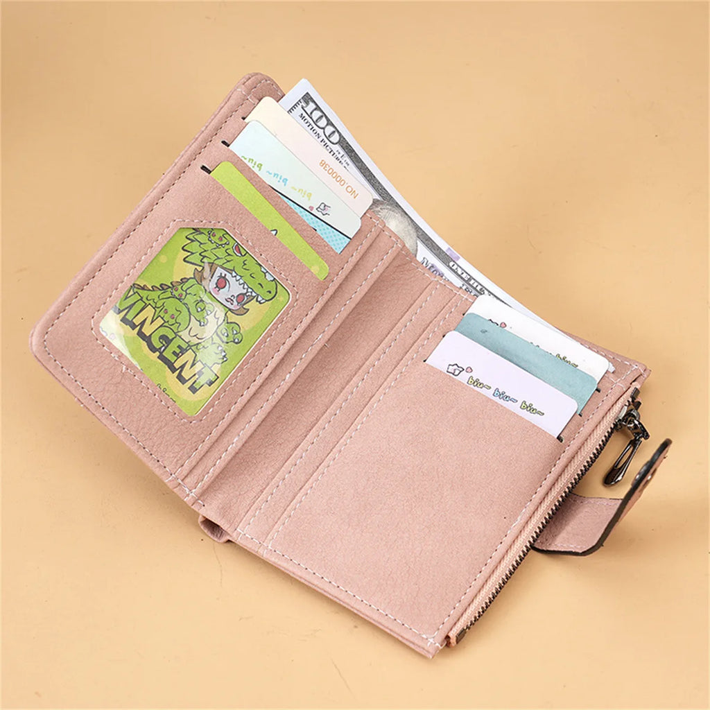Women Men Purse Small Wallet Change Purses Zipper Coin Money Bags Children Mini Wallets PU Leather Card Holder Pouch