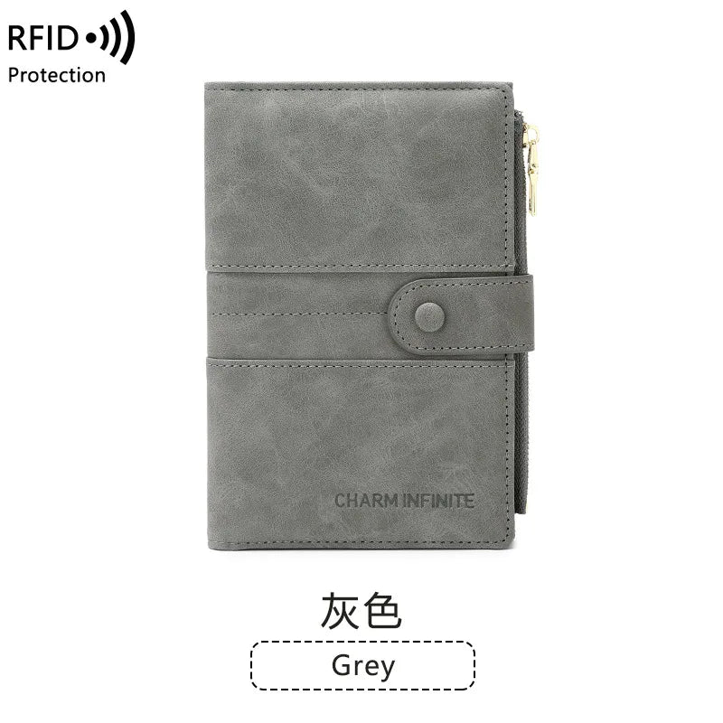 Women Wallets Men RFID Vintage Business Passport Covers Multi-Function ID Bank Card Holder PU Leather Wallet Travel Accessories