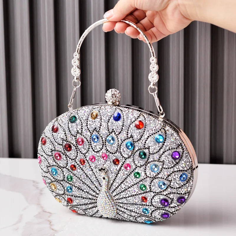 New Diamond Banquet Bag European Retro Style Party handbag Black High end Dress Bags Women Luxury Clutch Shoulder bag