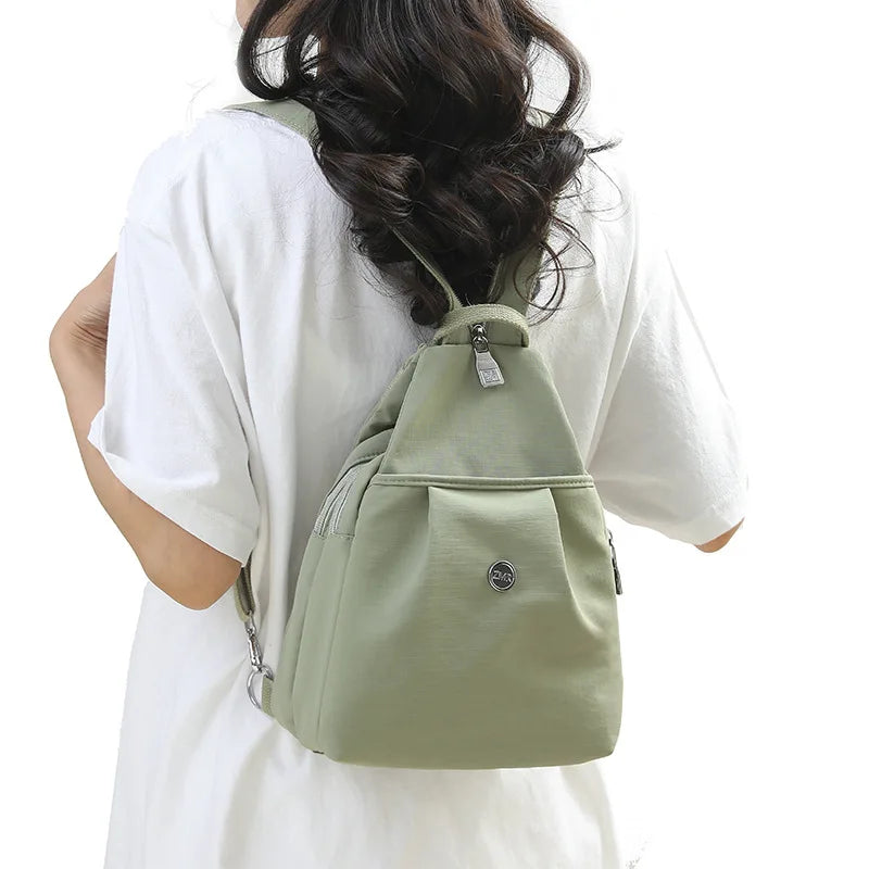 Chest bag, crossbody bag, women's dual-use Oxford single shoulder bag, new personalized trend, small backpack for women
