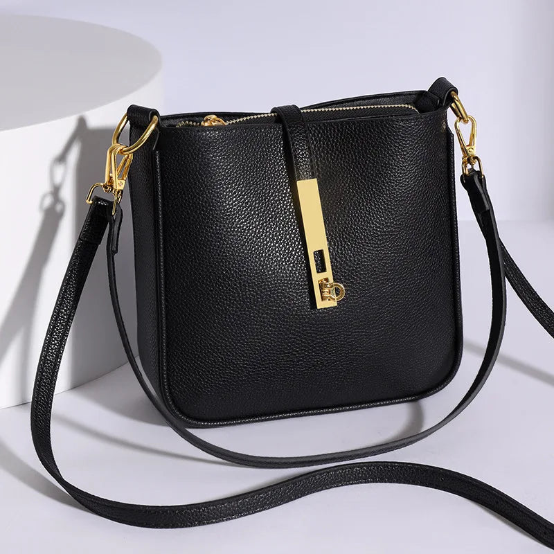 2025 new genuine leather Women's Crossbody Bag High Quality Handbag Fashion Underarm Bag French Versatile Shoulder Bag