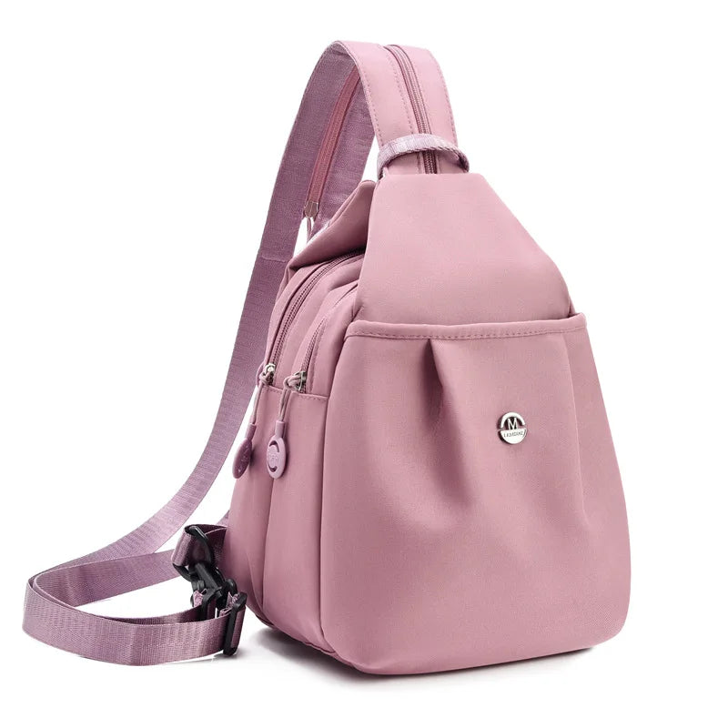 2025 new mini shoulder bag for women daily versatile anti-theft women's chest bag fashion Oxford fabric casual small backpack